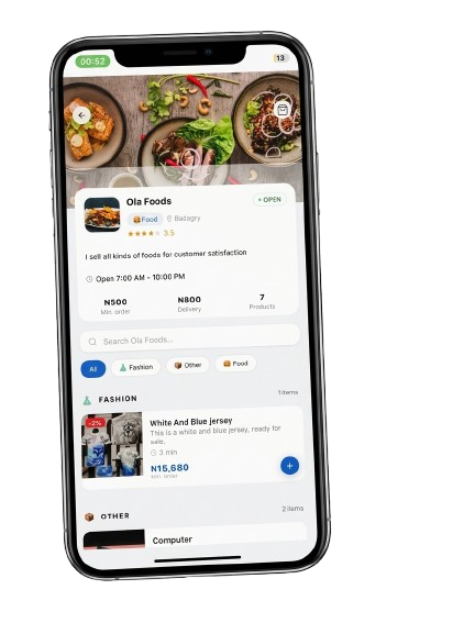 OBAY iOS – Vendor store page (Ola Foods)
